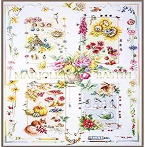 Lanarte Counted Cross Stitch 4 Seasons, Multicoloured