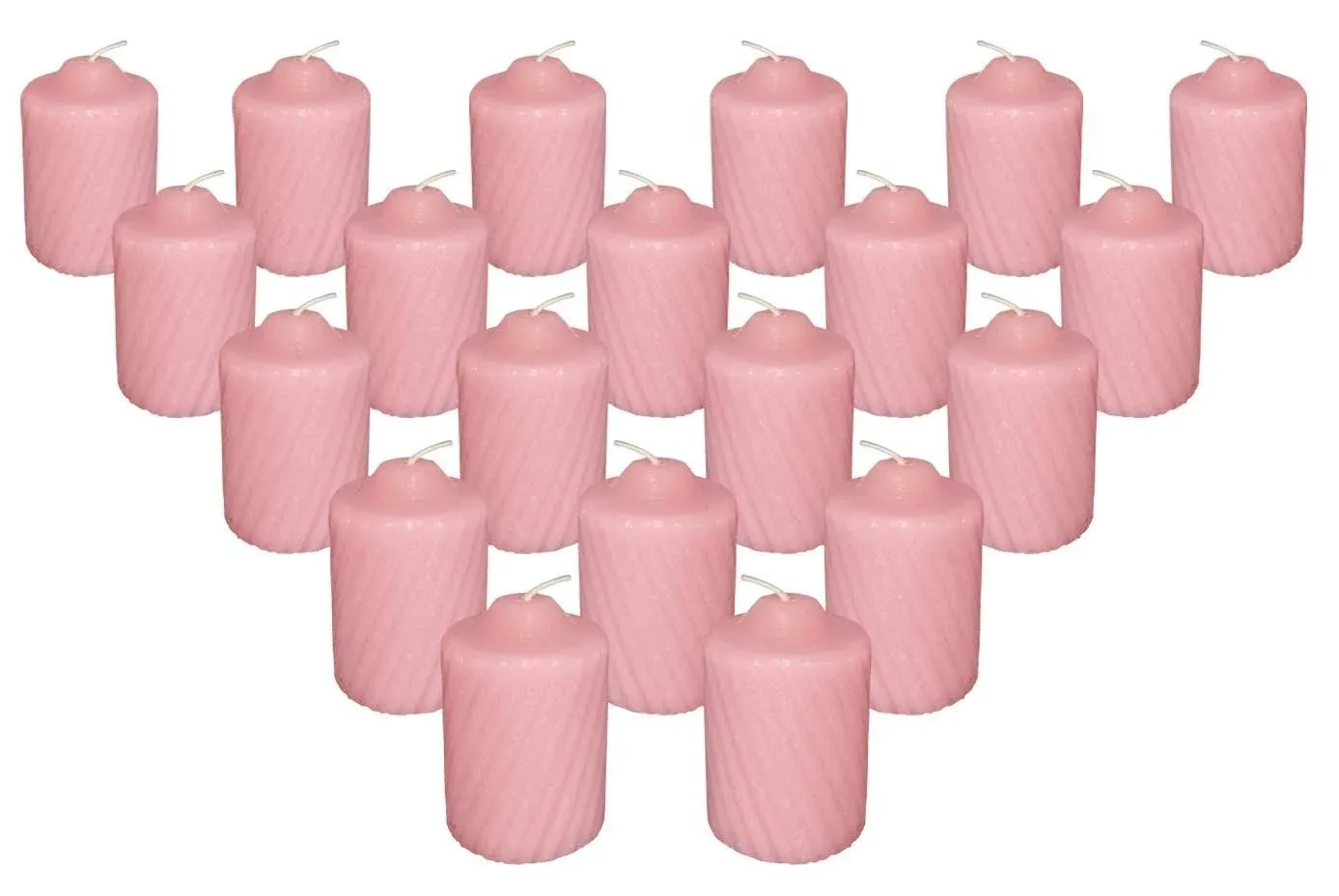 Pink Wild Flower Scented Votive Candles - 15 Hour Long Burn Time - Textured  