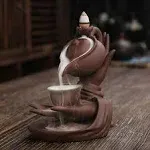 Buddha Hand Series Backflow Incense Burner Indoor Smoke Waterfall Incense Holder Creative Teapot Shaped Ceramic Incense Burner