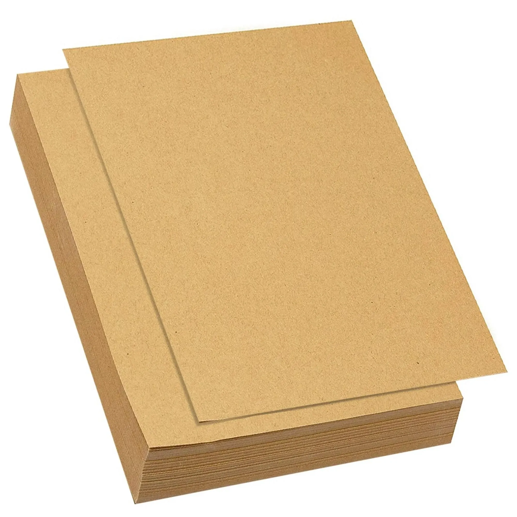 Bright Creations 200 Pack Brown Craft Paper for DIY Projects, Classroom, Letter Size Kraft Paper Material Sheets, 130gsm (8.5 x 11 In)