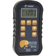 Orion 950® Pinless Wood Moisture Meter by Wagner Meters I Accurate, Non-Damaging, Dual Depth Lumber Moisture Measurement, Bluetooth, Auto EMC, GPP/GPK & Dew Point Calculations (Standard Calibrator)