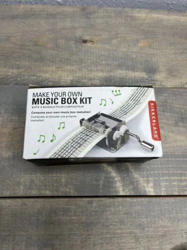 Kikkerland Make Your Own Music Box Kit - Brand New