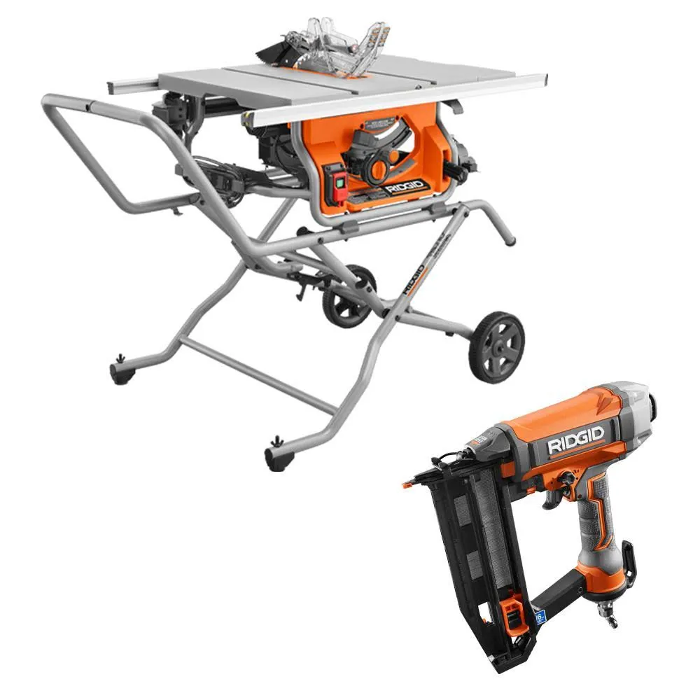 15 Amp 10 in. Portable Corded Pro Jobsite Table Saw with Stand