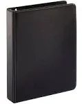 Cardinal 07201 Mini 3 Ring Binder, Black, 5-1/2 x 8-1/2", Round Ring, 1" Capacity