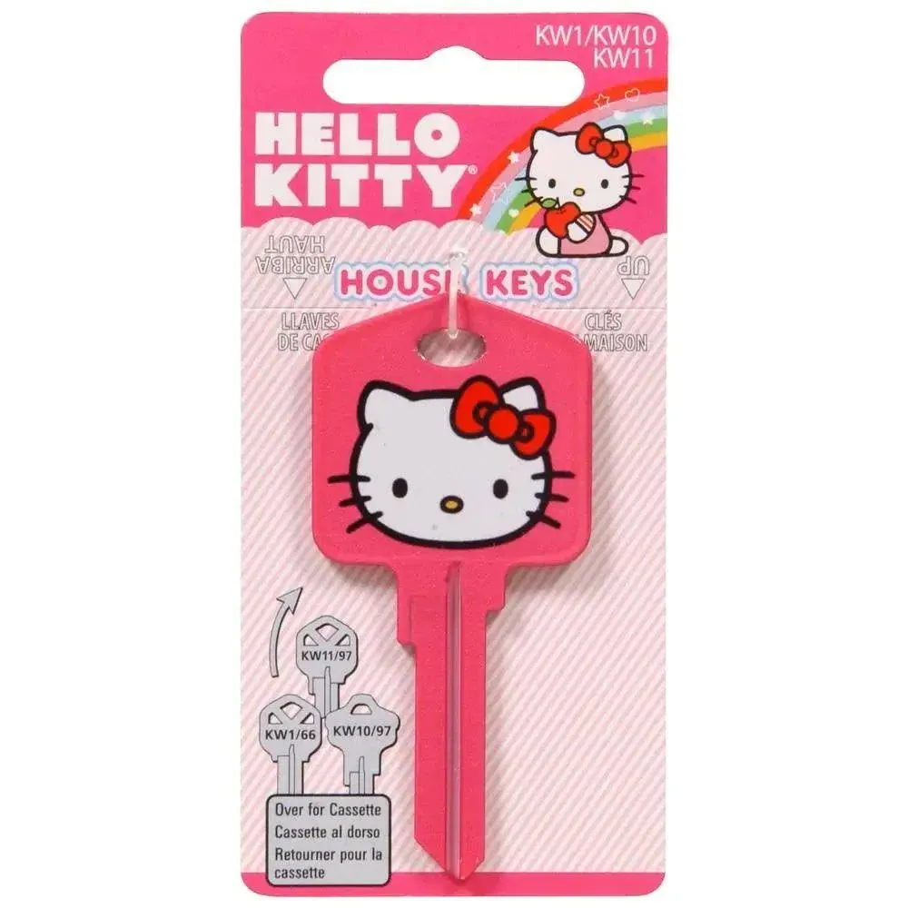 Hillman - 87644 - Hello Kitty House Key Blank 66/97 KW1/KW10 Single sided For Kwikset and Titan Locks