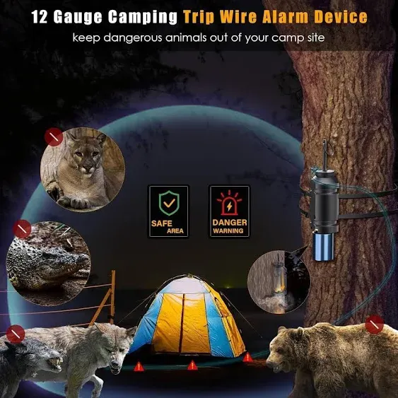 Perimeter Trip Alarm 12 Gauge Camping Trip Wire Alarm Device Early Warning Secur