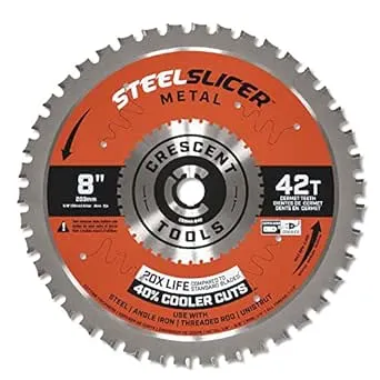 Crescent Steel Slicer Thick Metal Circular Saw Blade 8" x 42T