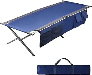 Westfield Outdoor 83 in. Portal Folding Portable Camping Cot, Blue