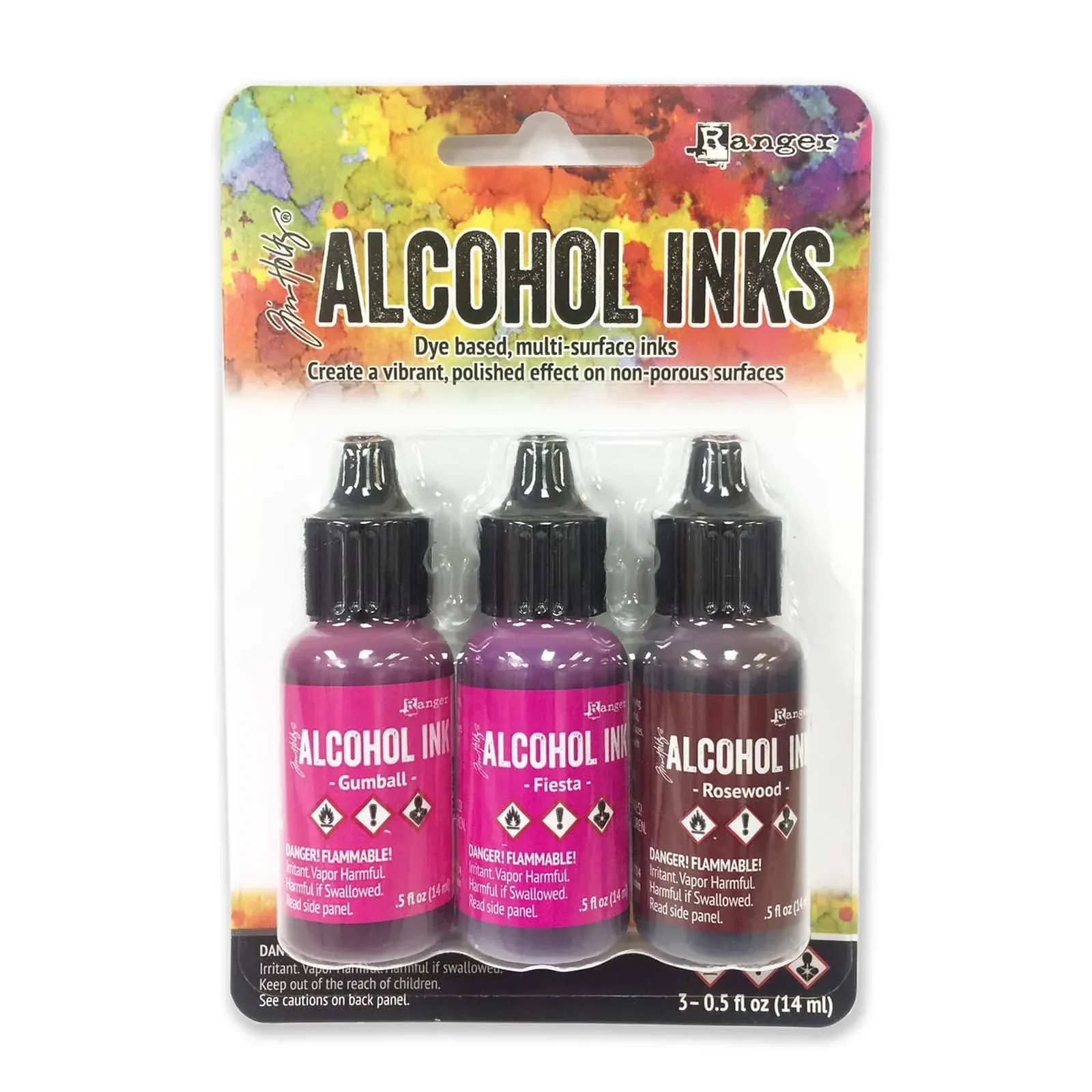 Ranger Tim Holtz - Alcohol Ink 3PKG, Pink/Red Specturm