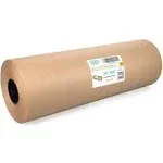 Idl Packaging 24" x 14400" (1200 Feet) - Large Brown Kraft Paper Roll - 30lb Thickness - Natural Kraft Wrapping Paper for Packing - Perfect Kraft