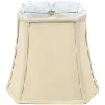 Royal Designs Square Cut Corner Bell Beige Lamp Shade 9 x 16 x 13