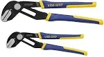 Irwin Vise-Grip GrooveLock Pliers Set, Straight Jaw, 2-Piece (1802532)