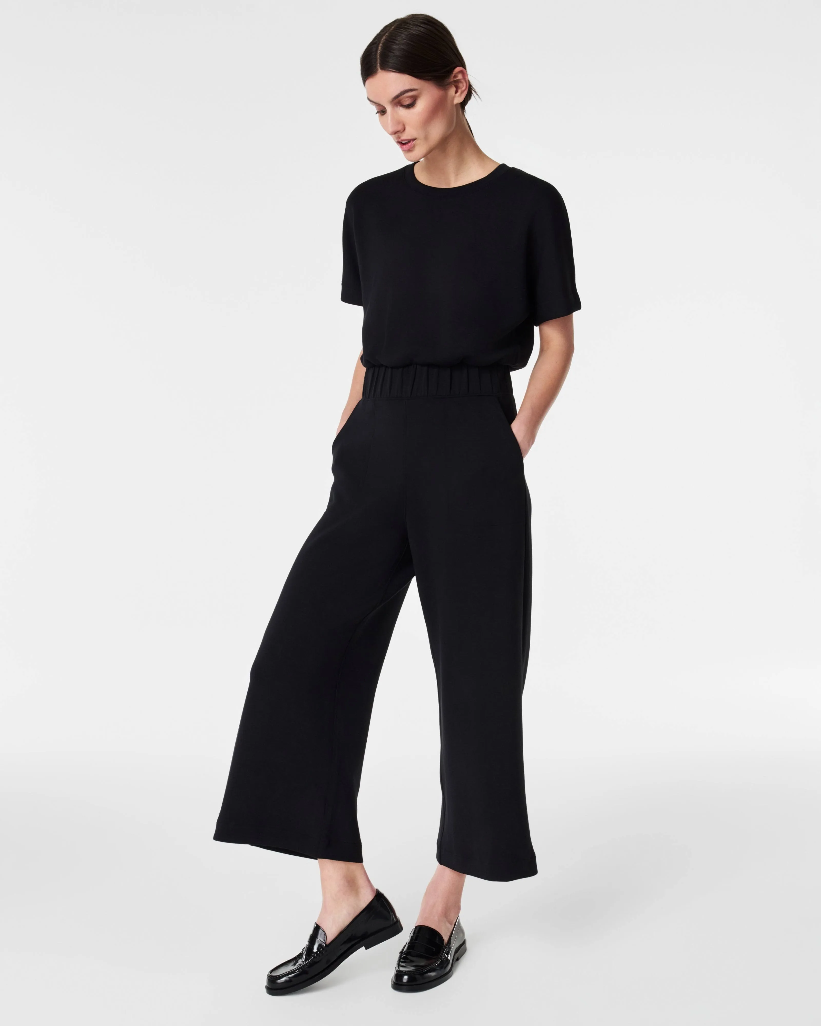 Spanx Women's AirEssentials Cropped Wide Leg Jumpsuit