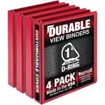 Samsill Durable 1 in. View D Ring Binder Black