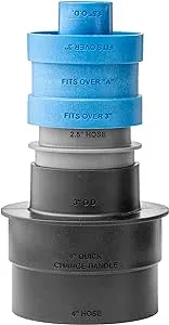 Rockler Dust Right Stacking Dust Port Adapter Set (3-Piece) – Interchangeable Vacuum Adapter for Dust Collection Hose & Tools – Glass Reinforced