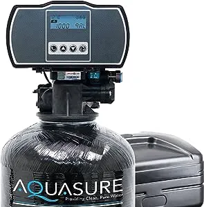 Aquasure Harmony Series 32,000 Grains Whole House Water Softener with High Performance Automatic Digital Metered Control Head | Reduces Hardness & Minerals | Improve Water Quality | For 1-2 bathrooms