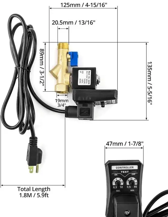 QWORK Automatic Gas Tank Valve