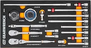 GearWrench 86520 18 Piece 1/4" Ratchet Drive Tool Set with EVA Foam Tray