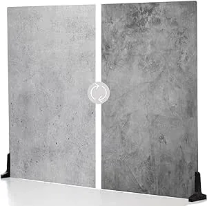 V-FLAT WORLD Duo Board Product Photography Backdrops - 2-Sided Background for Photography, Item & Food Photography Background - Includes 2 Legs & Board Mat - 30" x 40", Iced Concrete/Midnight Cement