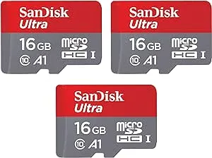 [Older Version] SanDisk 16GB 3-Pack Ultra microSDHC UHS-I Memory Card (3x16GB) - SDSQUAR-016G-GN6MM