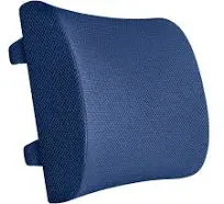 Everlasting Comfort Lumbar Support Pillow for Office Desk Chair - Memory Foam Back Cushion (Black)