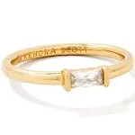 Kendra Scott Juliette Band Ring Gold White Crystal : 9