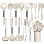 Stainless Steel Kitchen Cooking Utensil Set, Umite Chef 15 pcs Utensils - Nonstick Cookware Set Spatula -Kitchen Gadgets Tools Gift