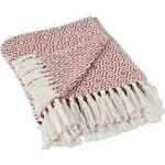 DII Cinnamon Double Diamond Cotton Throw 50x60