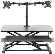 VIVO 32 Standing Desk Riser with Articulating Dual 13 to 30 Monitor Mount