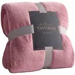 TASTHROW Large Flannel Fleece Throw Blanket, 5070 inch - Cozy Lightweight, Pink