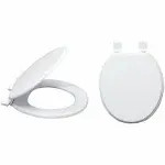 EZ-FLO 65905 Wood Toilet Seat (White)