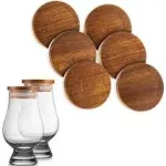 CairnCaps Glassware Lids (Dark Hardwood)