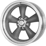 VN215 CLASSIC TORQ THRUST II 14x6, Bolt Pattern: 5x4.5/, Offset: -2, MAG GRAY MACHINED LIP, set of 1