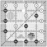 4 1/2&#034; x 4 1/2&#034; Turn-a-Round Non-Slip Quilt Ruler from Creative Grids, #CGR4