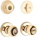 Kwikset Polo 96900-250 PB Entry Lock &amp; Single Cylinder Deadbolt ANSI/BHMA Grade