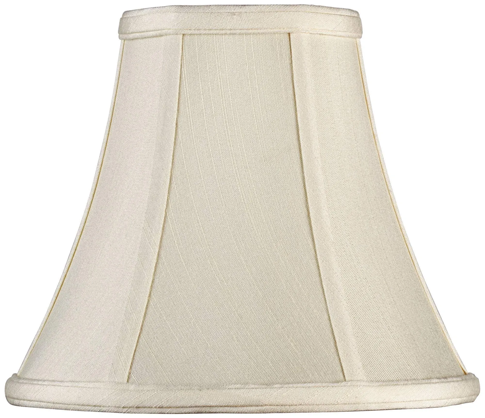 Creme Small Bell Lamp Shade 4.5" Top x 9" Bottom x 8" Slant x 7.5" High (Spider) Replacement with Harp and Finial - Imperial Shade