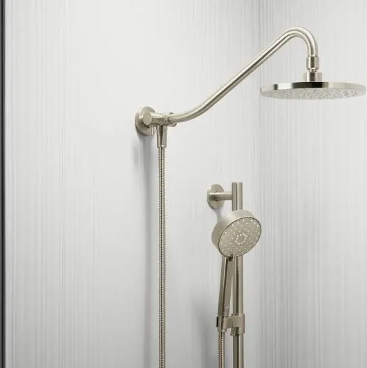 KOHLER Vibrant Brushed Nickel 18.438-in Shower Arm with Diverter (0.5-in-ID) | 76336-BN