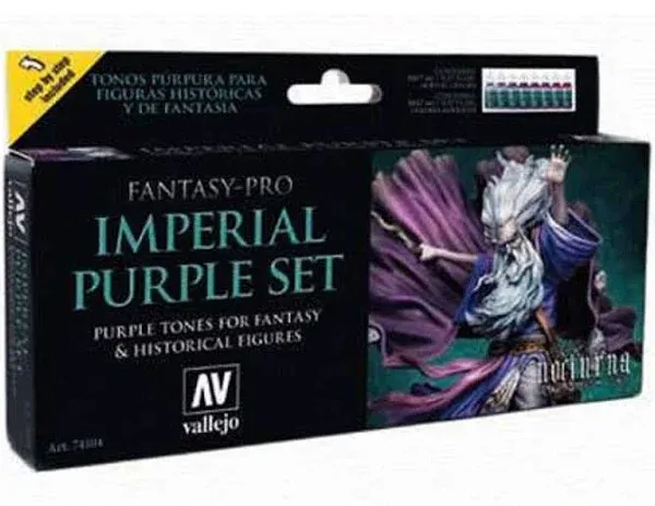 Acrylicos Vallejo Fantasy Pro Imperial Purple Set