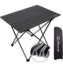 MSSOHKAN Camping Table Folding Portable Camp Side Table Aluminum Lightweight