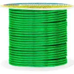 Mandala Crafts 2mm Green Elastic Cord for Jewelry Making - 76 Yds Stretchy Cord Round Elastic Strings for Bracelets Making String - Stretchy String for Crafts Beading