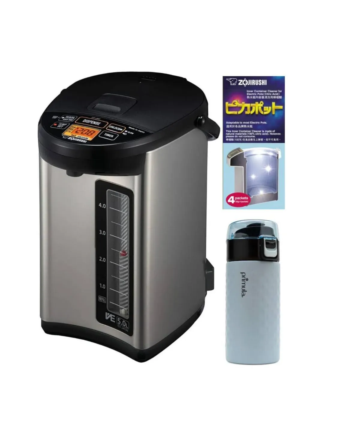 Zojirushi Cv-jac50xb 5.0 Liter Water Boiler and Warmer with Cleaner Bundle