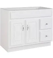 Design House Concord 2-Door 2-Drawer Bathroom Vanity without Top, Unassembled, 36x21, White - Bed Bath & Beyond - 36984566