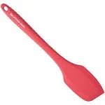 Kitchen Mama Silicone Spatula: Platinum Heat-Resistant Silicone For Cooking & Flipping, Flexible & Beveled Edge, One Piece Spatula For Scraping & Mixing, Dishwasher-Safe Baking Spatula (Red)