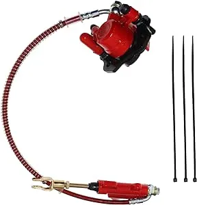 PRO BAT Front Disc Brake Master Cylinder Caliper Assembly for 50cc 90cc 110cc 125cc ATV Quad Dirt Bike, Red