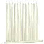 12 Pack Tall Taper Candles - 14 Inch Woolwhite Dripless, Unscented Dinner Can...