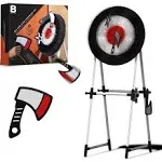 The Black Series Axe Throwing Target Set, Includes 3 Throwing Axes & Bristle Target, Blunted Edges & Lightweight Plastic, Safe for Indoor & Outdoor