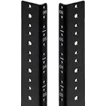 NavePoint 20U Vertical Rack Rail Pair DIY Kit with Hardware, Black