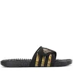 Adidas Men's Adissage Slides, Size 7, Black/Gold