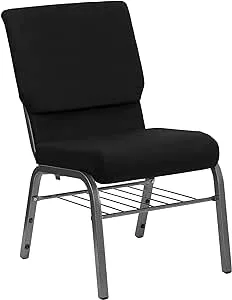 Flash Furniture Black Fabric Big & Tall Church Chair