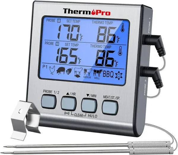 ThermoPro TP-17 Dual Probe Digital Meat Thermometer - NIB